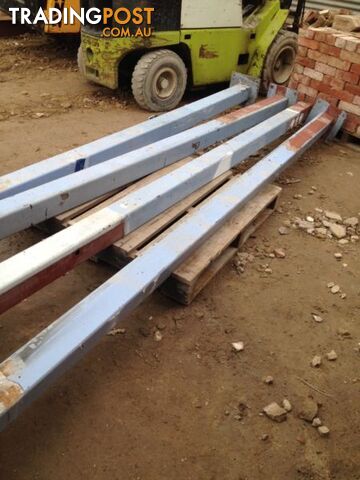 Steel beams, posts, channel, purlins, angle line