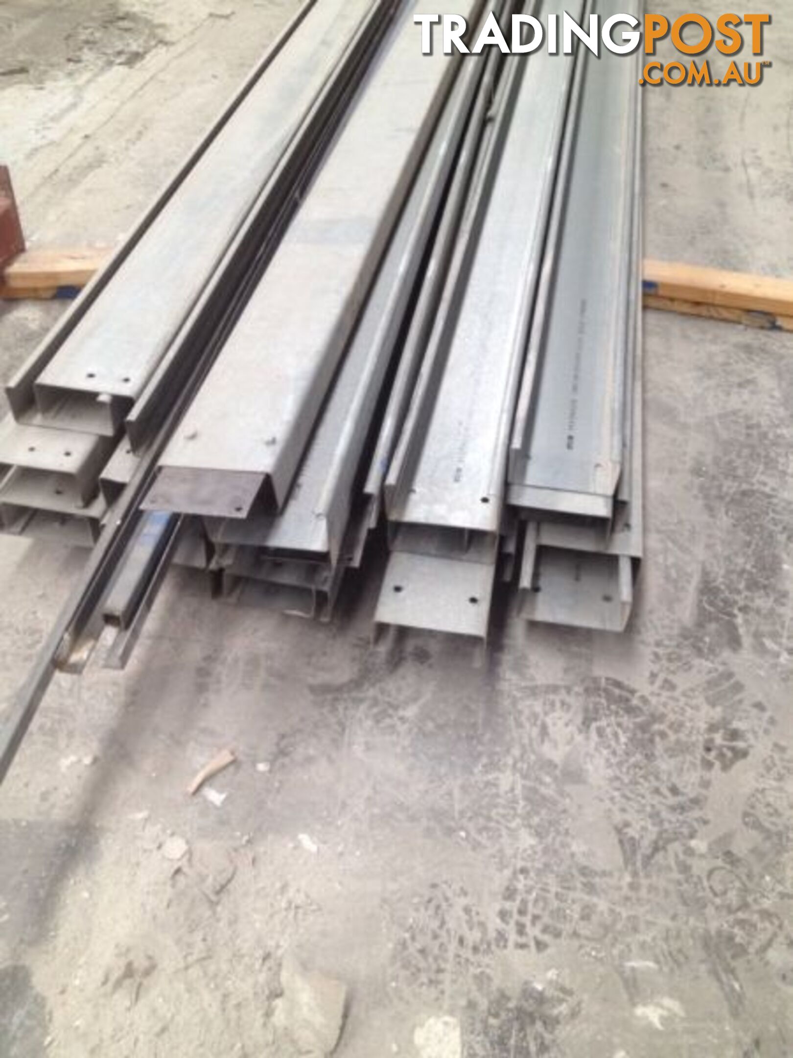 Steel beams, posts, channel, purlins, angle line