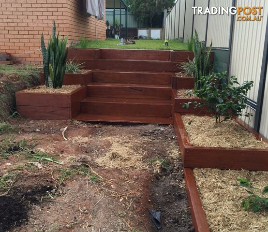 Hardwood Sleeper Garden Edging