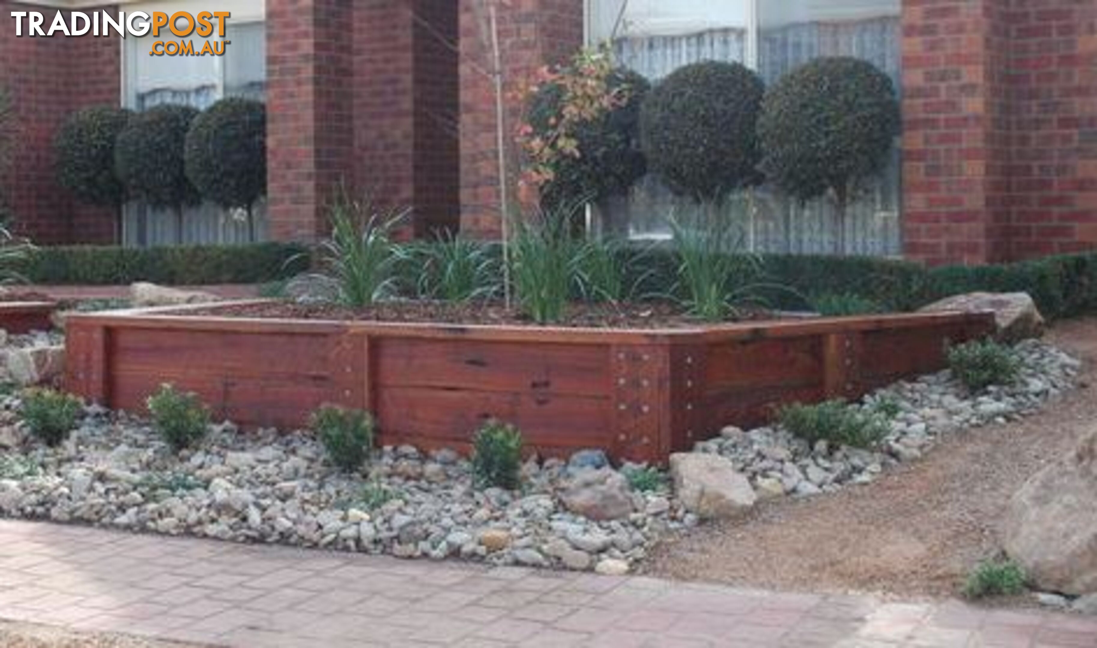 Hardwood Sleeper Garden Edging