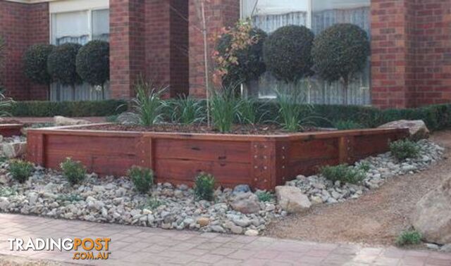 Hardwood Sleeper Garden Edging