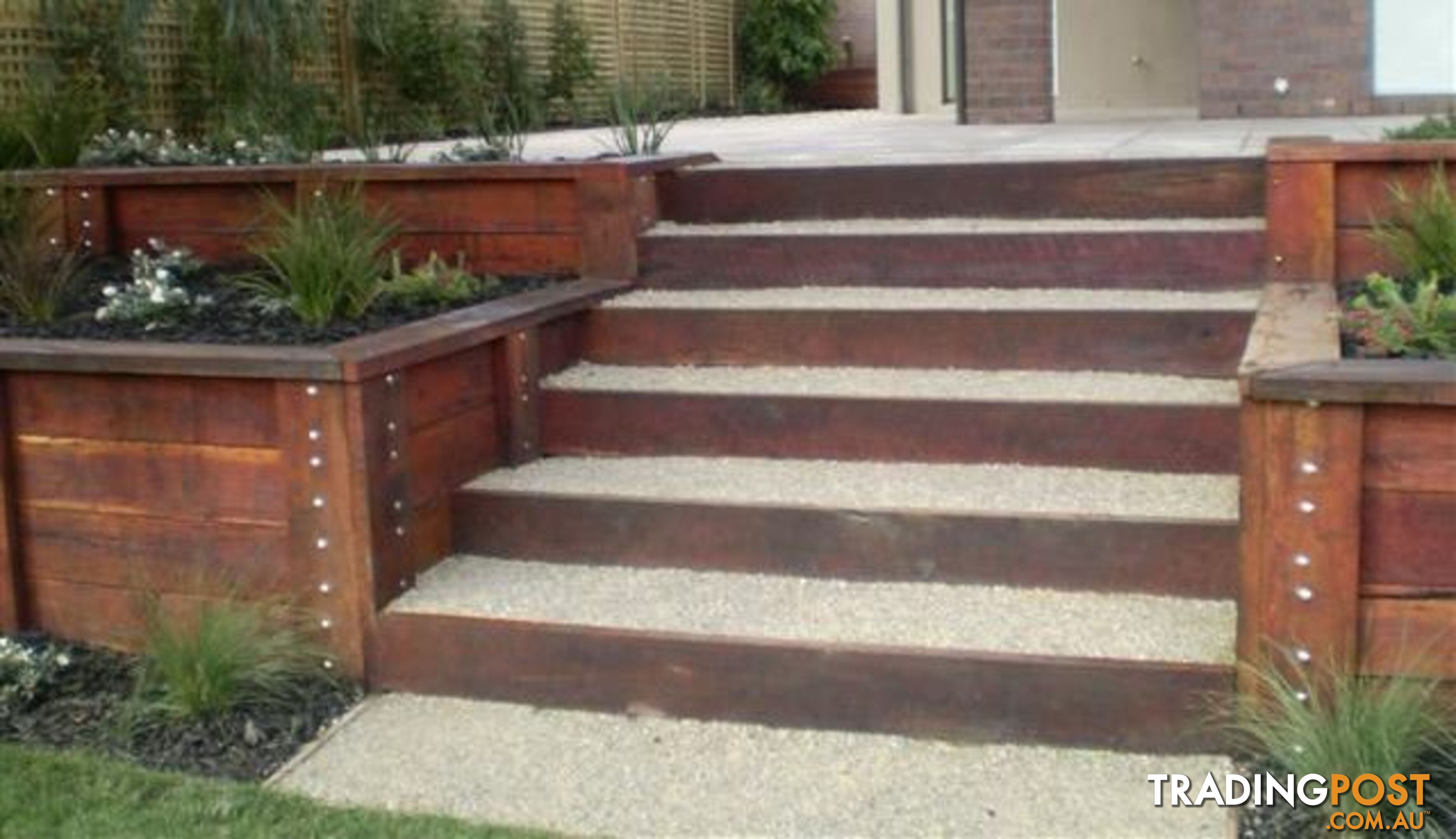 Hardwood Sleeper Garden Edging