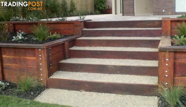 Hardwood Sleeper Garden Edging