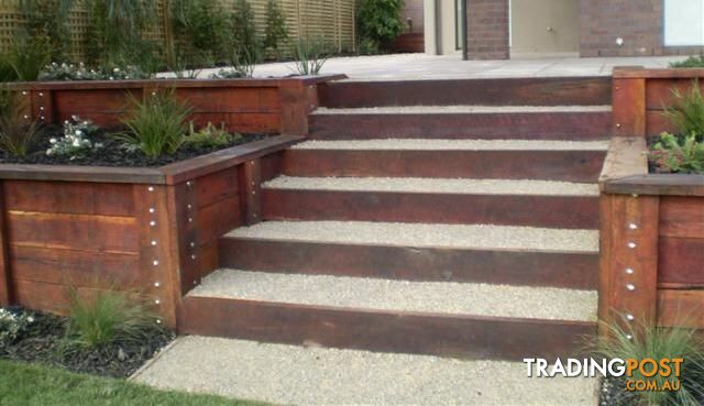 Landscaping Hardwood Sleepers Untreated - photo 4 of 9