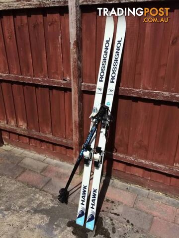 ROSSIGNOL LIMITED EDITION HAWK SKI'S & SALOMON BINDINGS