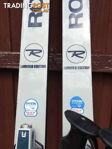 ROSSIGNOL LIMITED EDITION HAWK SKI'S & SALOMON BINDINGS