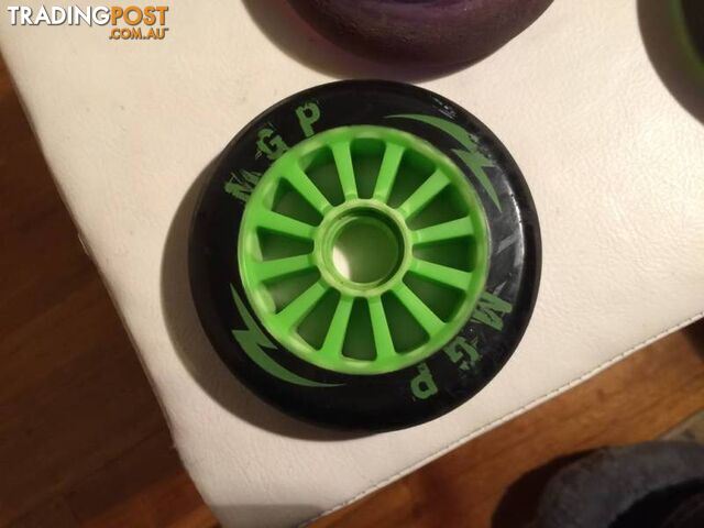 5 X PRO SCOOTER WHEELS IN GOOD CONDITION