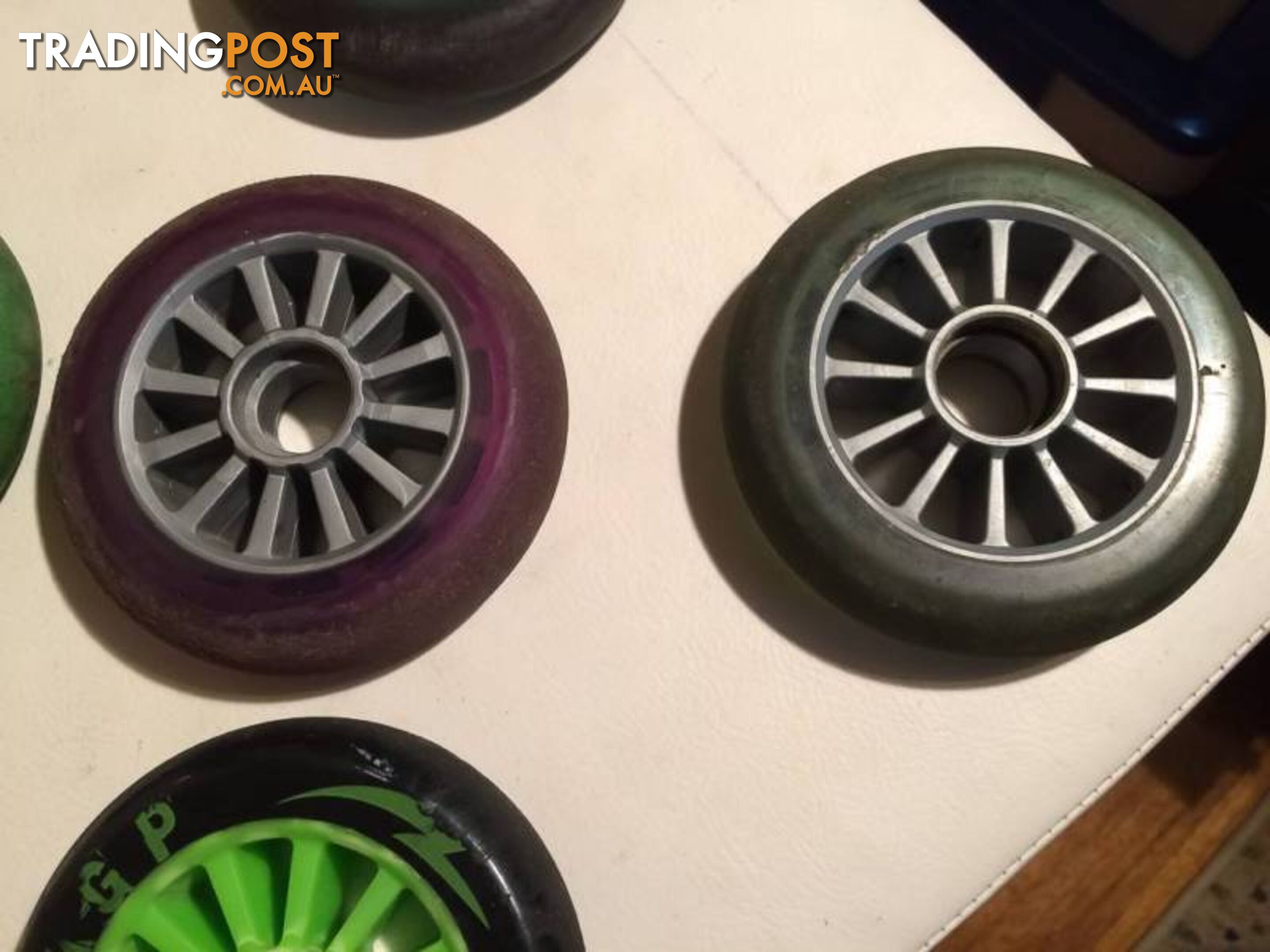 5 X PRO SCOOTER WHEELS IN GOOD CONDITION