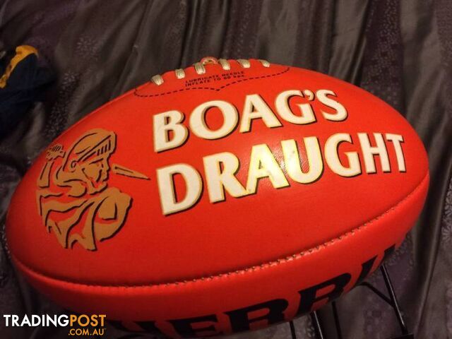 COLLECTABLE SHERRIN BOAGS DRAUGHT FOOTBALL. FULLSIZE FOOTY