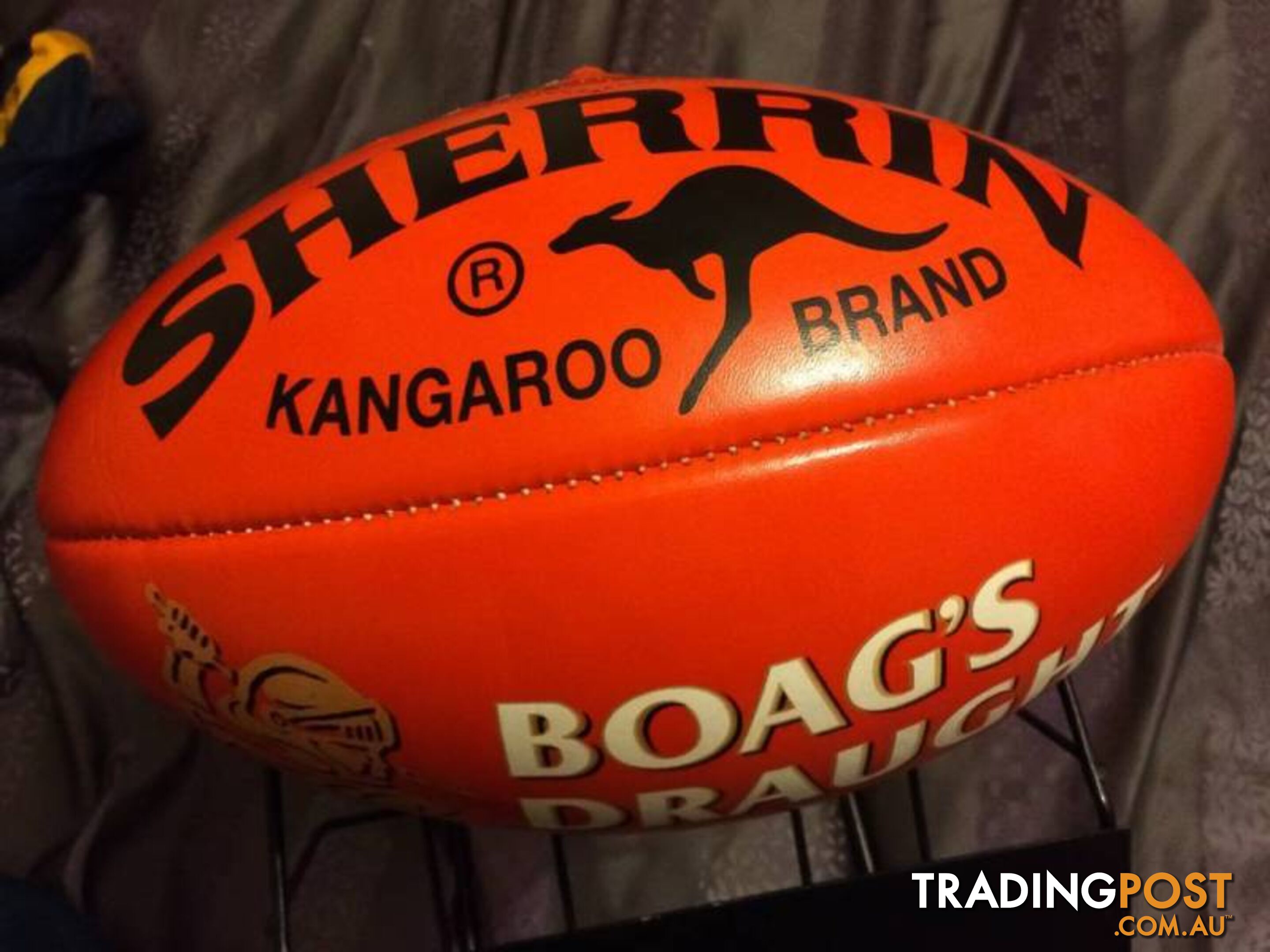 COLLECTABLE SHERRIN BOAGS DRAUGHT FOOTBALL. FULLSIZE FOOTY