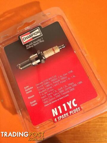 CHAMPION N11YC X 4 SPARK PLUGS TO SUIT 1980'S JAP CARS