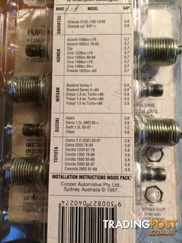 CHAMPION N11YC X 4 SPARK PLUGS TO SUIT 1980'S JAP CARS