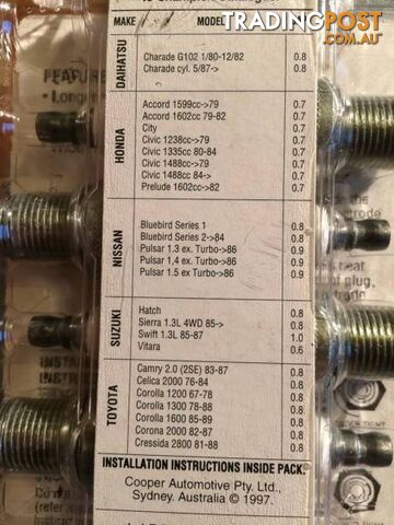 CHAMPION N11YC X 4 SPARK PLUGS TO SUIT 1980'S JAP CARS