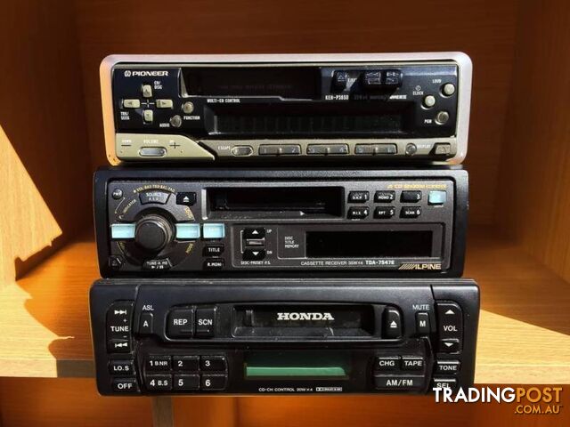 3 X CASSETTE AM/FM CAR AUDIO HEAD UNITS ALL 3 FOR $25