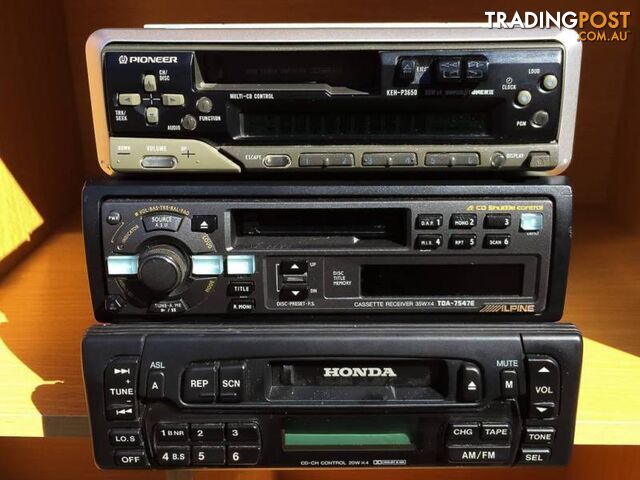 3 X CASSETTE AM/FM CAR AUDIO HEAD UNITS ALL 3 FOR $25