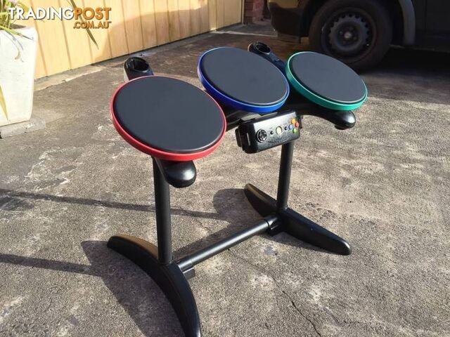 Wireless Drum Set Controller Xbox 360 MISSING PEDAL & 2 Cymbals