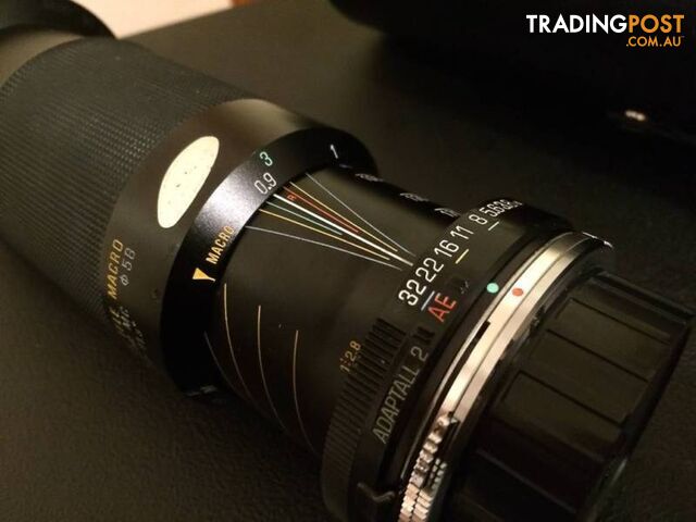 TAMRON 1:3.8 80-210 CF TELE MACRO LENS - ADAPTALL 2 OLYMPUS OM