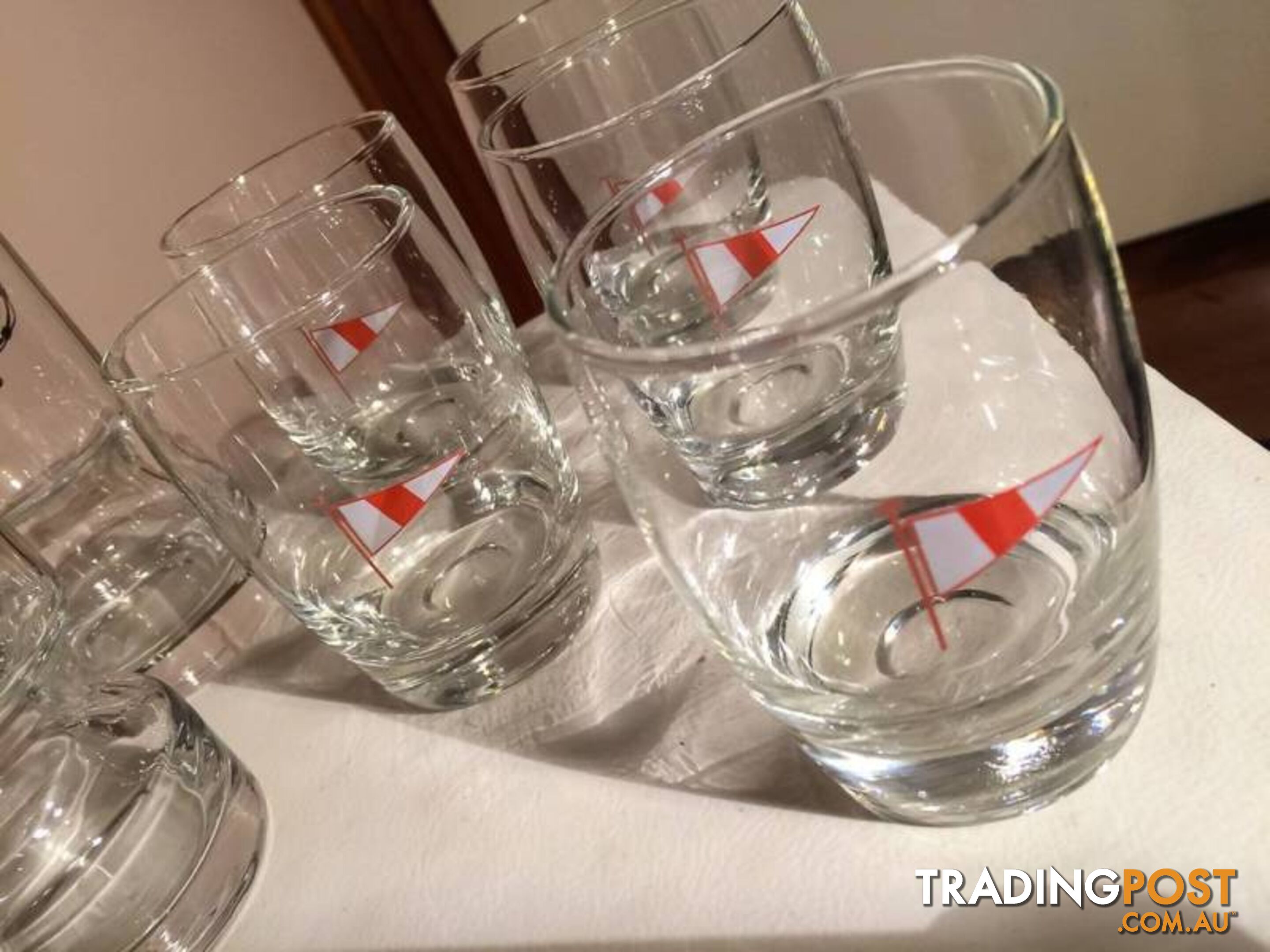 PARKDALE YACHT CLUB 40 YEARS AFLOAT DRINKING GLASSES