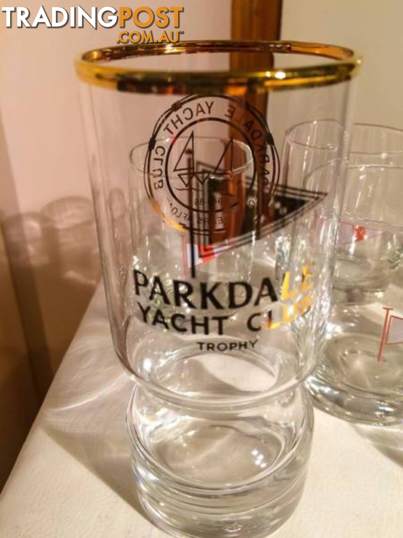 PARKDALE YACHT CLUB 40 YEARS AFLOAT DRINKING GLASSES