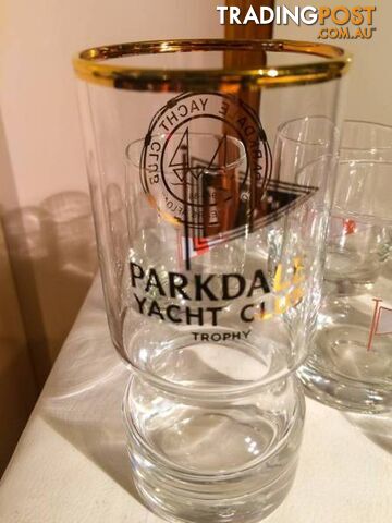PARKDALE YACHT CLUB 40 YEARS AFLOAT DRINKING GLASSES