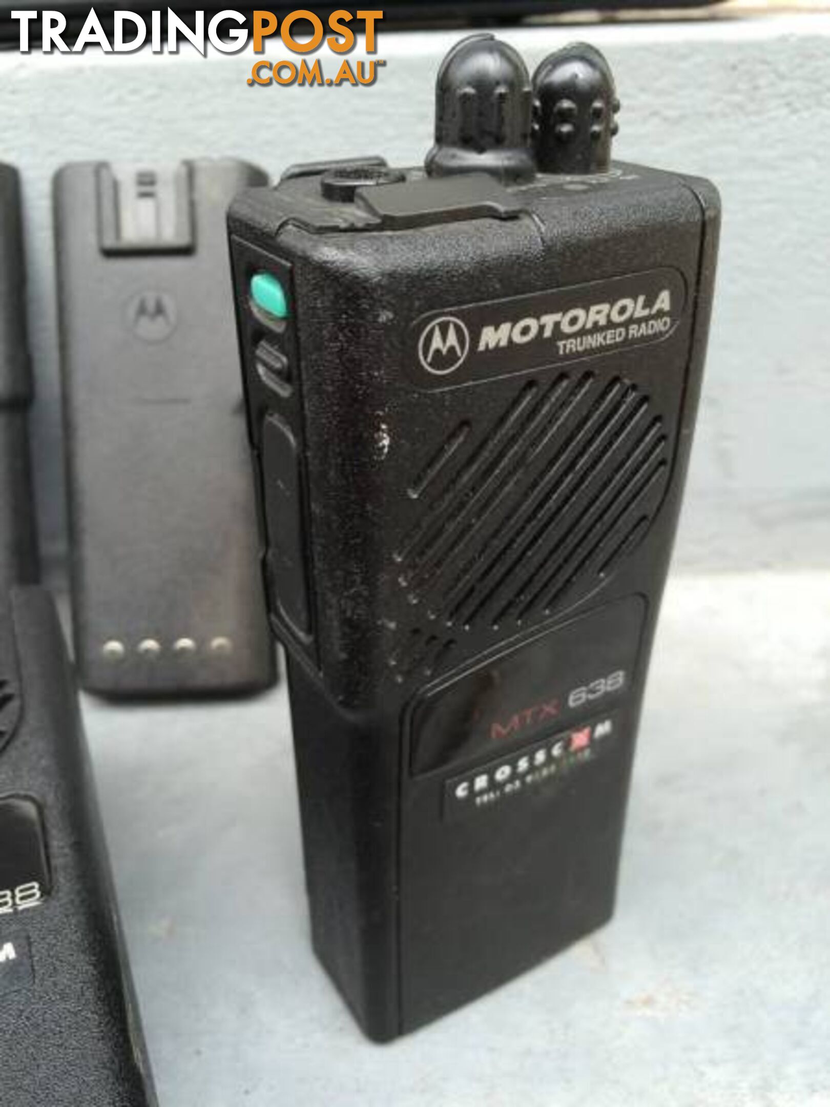 4 X MTX 638 Motorolla radios,4 x spare batteries & charger board