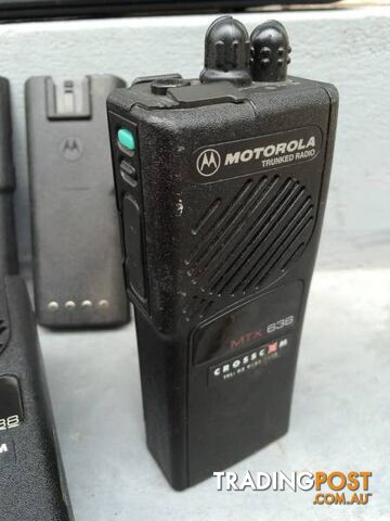 4 X MTX 638 Motorolla radios,4 x spare batteries & charger board