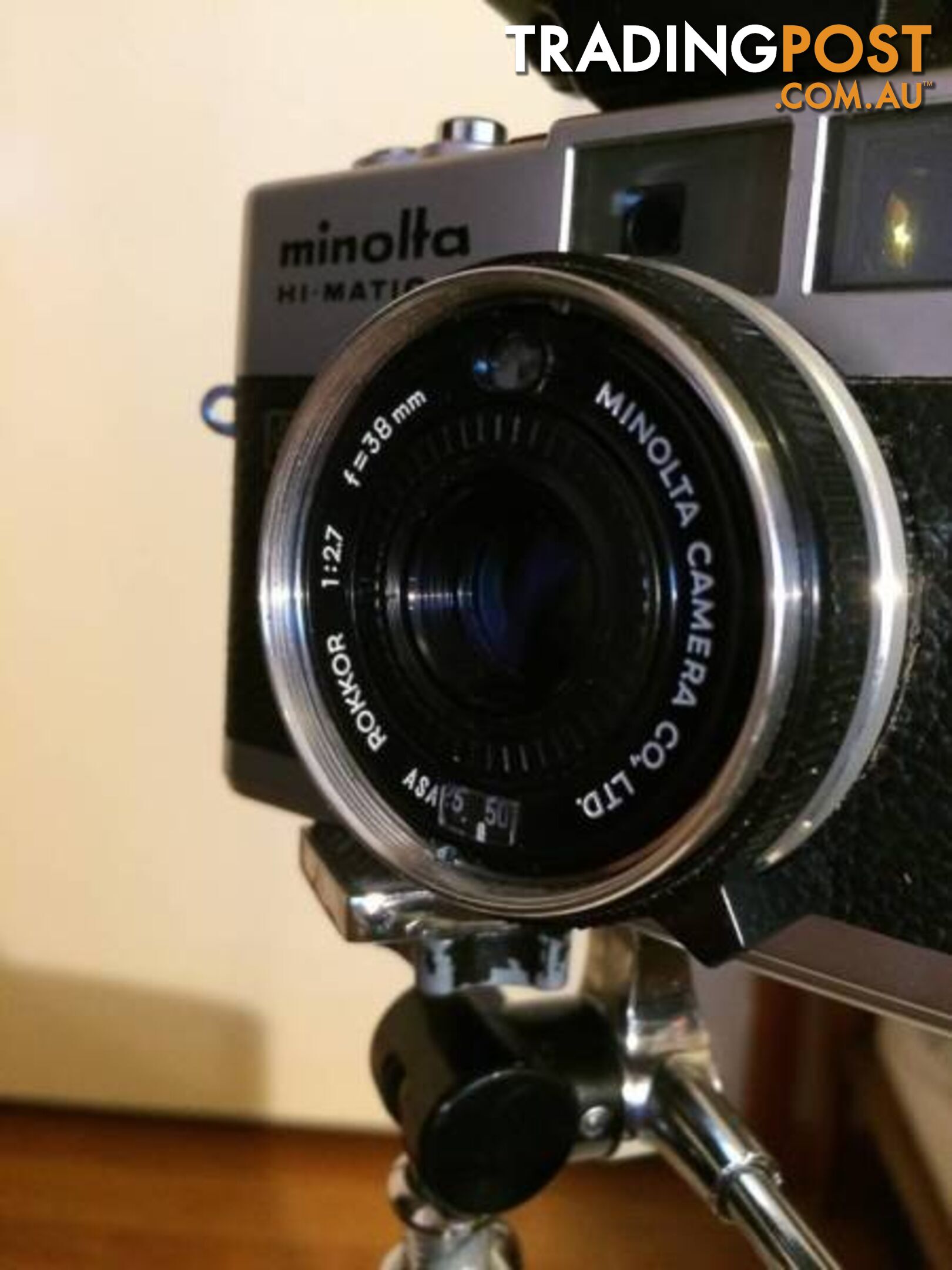 MINOLTA Hi-matic F, ROKKOR 2,7/38mm.Lens,made in Japan