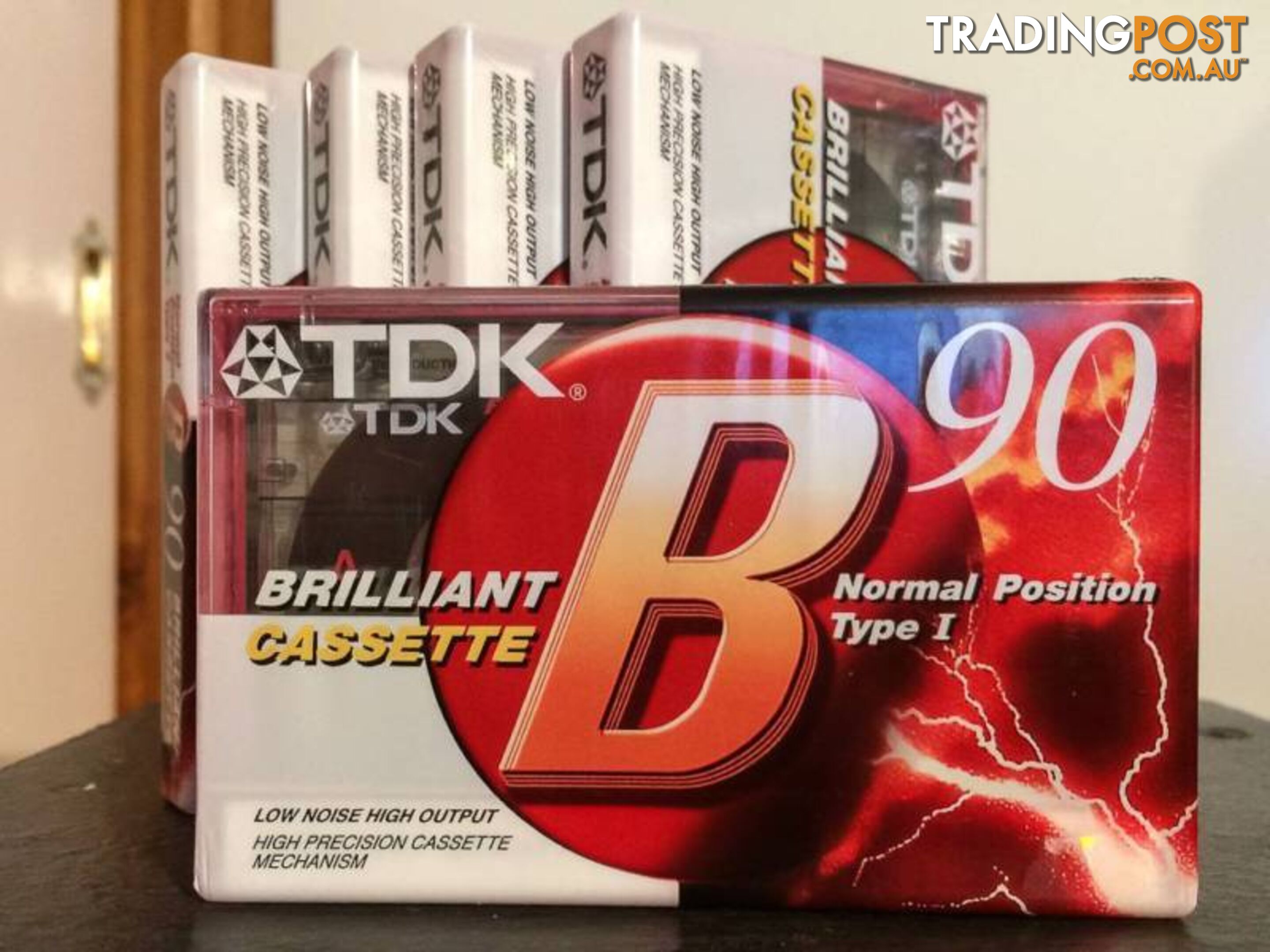 5 X BRAND NEW TDK B90 MINUTE BLANK CASSETTE TAPES