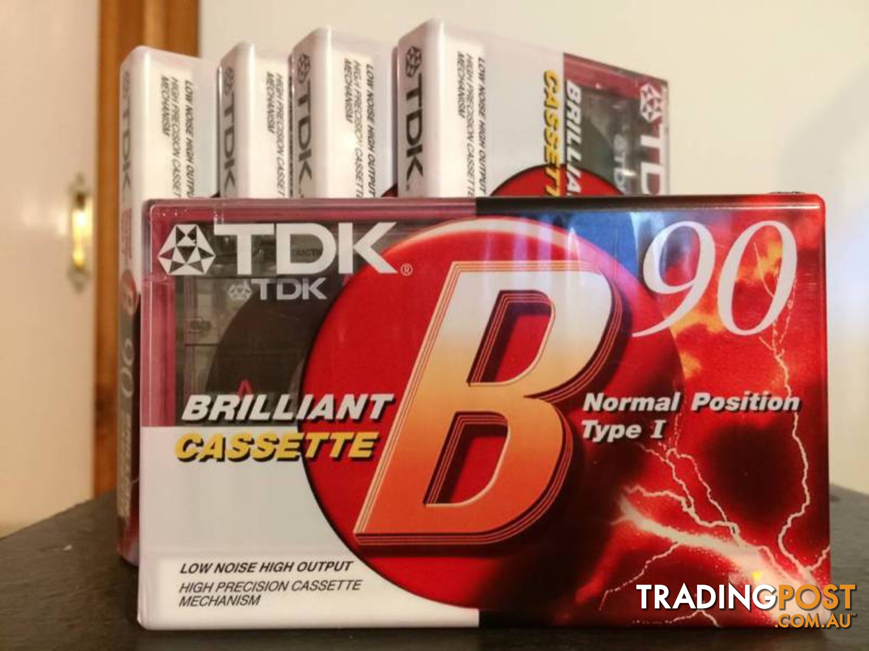 5 X BRAND NEW TDK B90 MINUTE BLANK CASSETTE TAPES