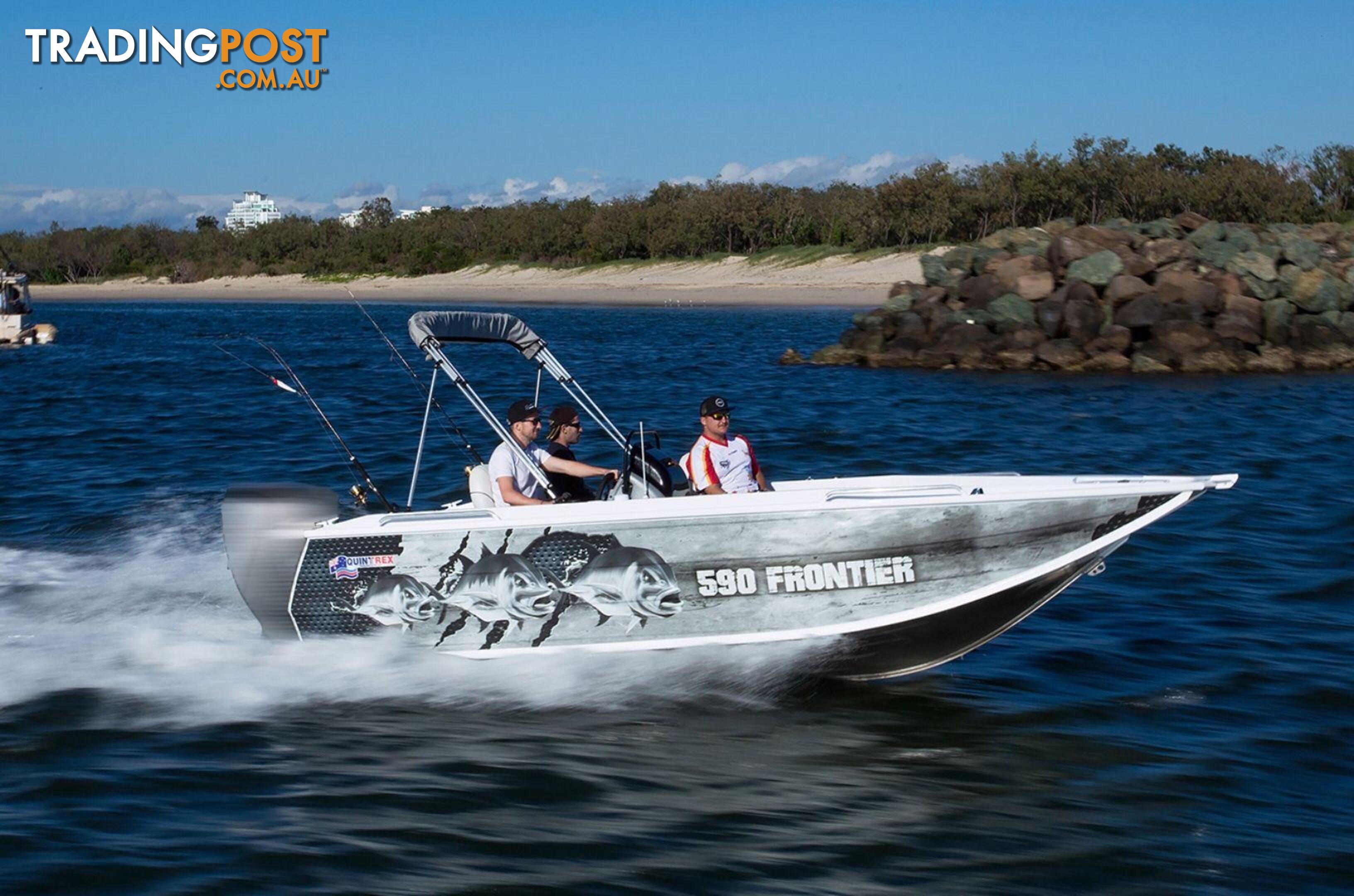 Quintrex 590 Frontier SC + Yamaha F150hp 4-Stroke - Pack 3 for sale online prices