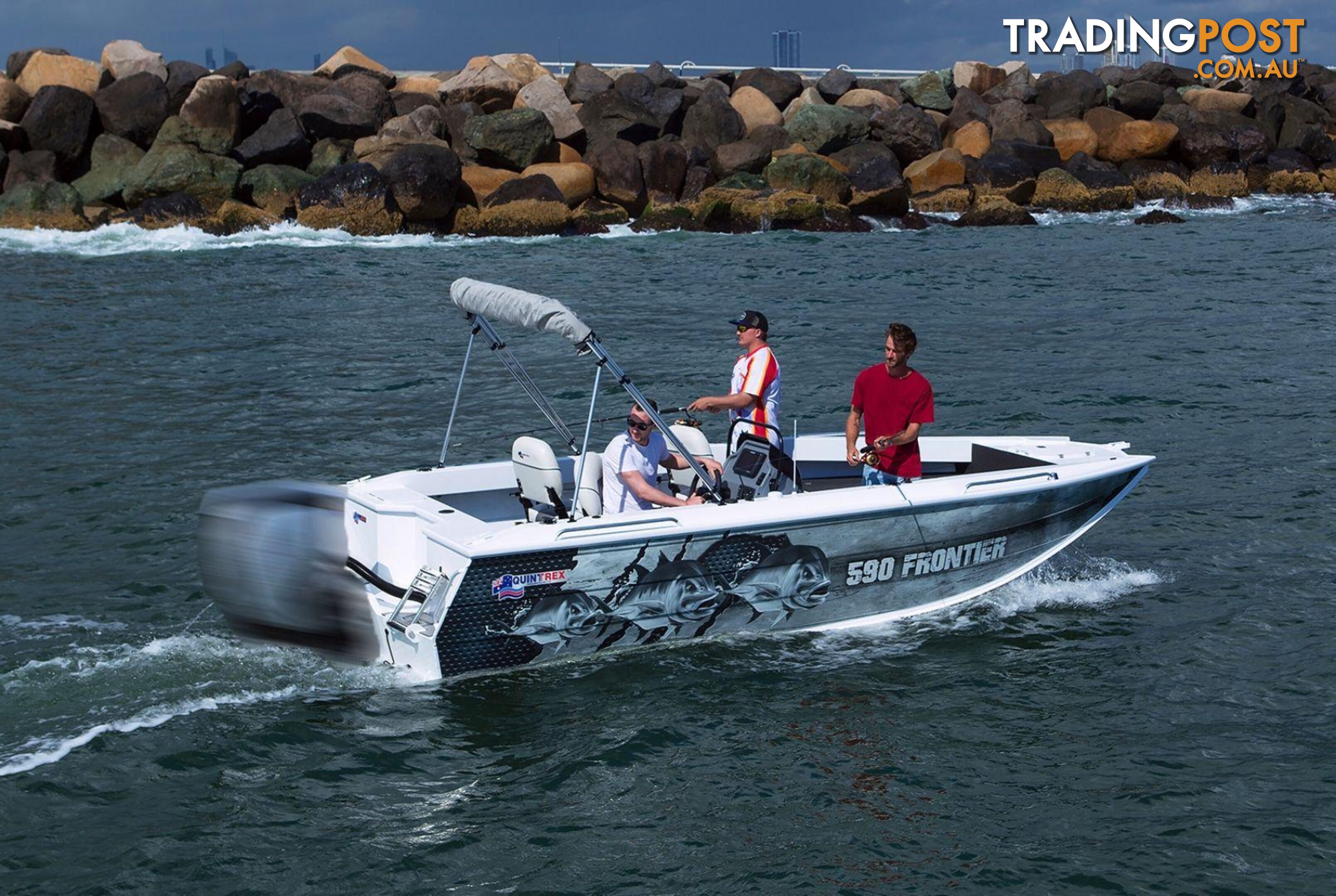 Quintrex 590 Frontier SC + Yamaha F130hp 4-Stroke - Pack 2 for sale online prices