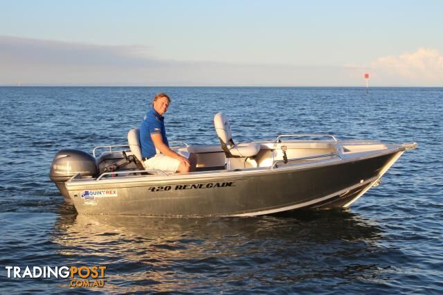 Quintrex 420 Renegade TS(Tiller Steer) + Yamaha F40hp 4-Stroke - Pack 1 for sale online prices