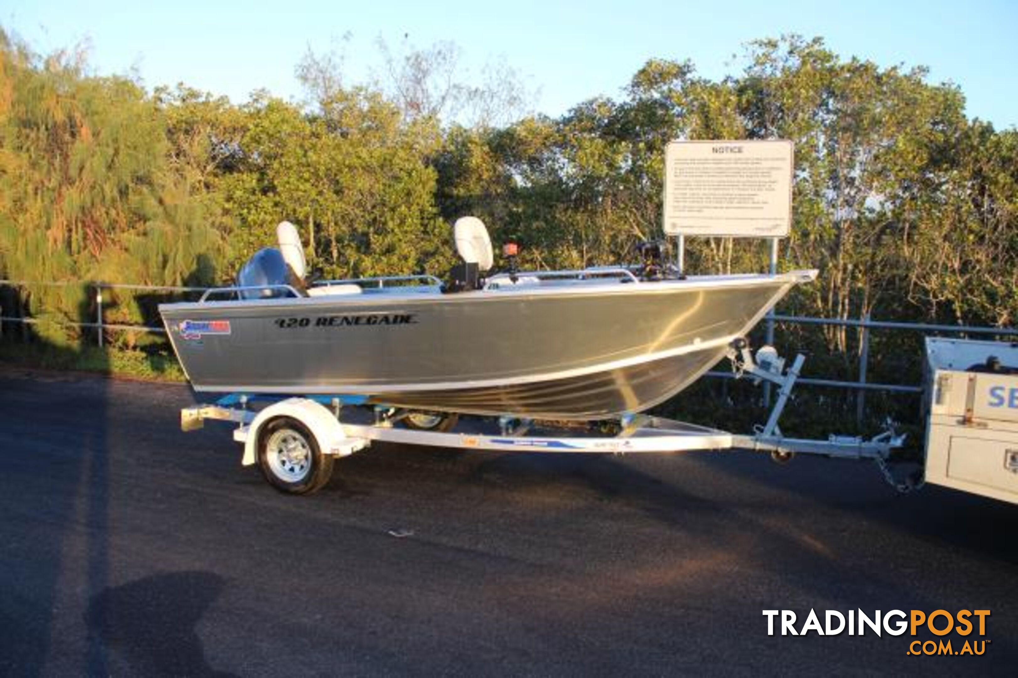 Quintrex 420 Renegade TS(Tiller Steer) + Yamaha F40hp 4-Stroke - Pack 1 for sale online prices