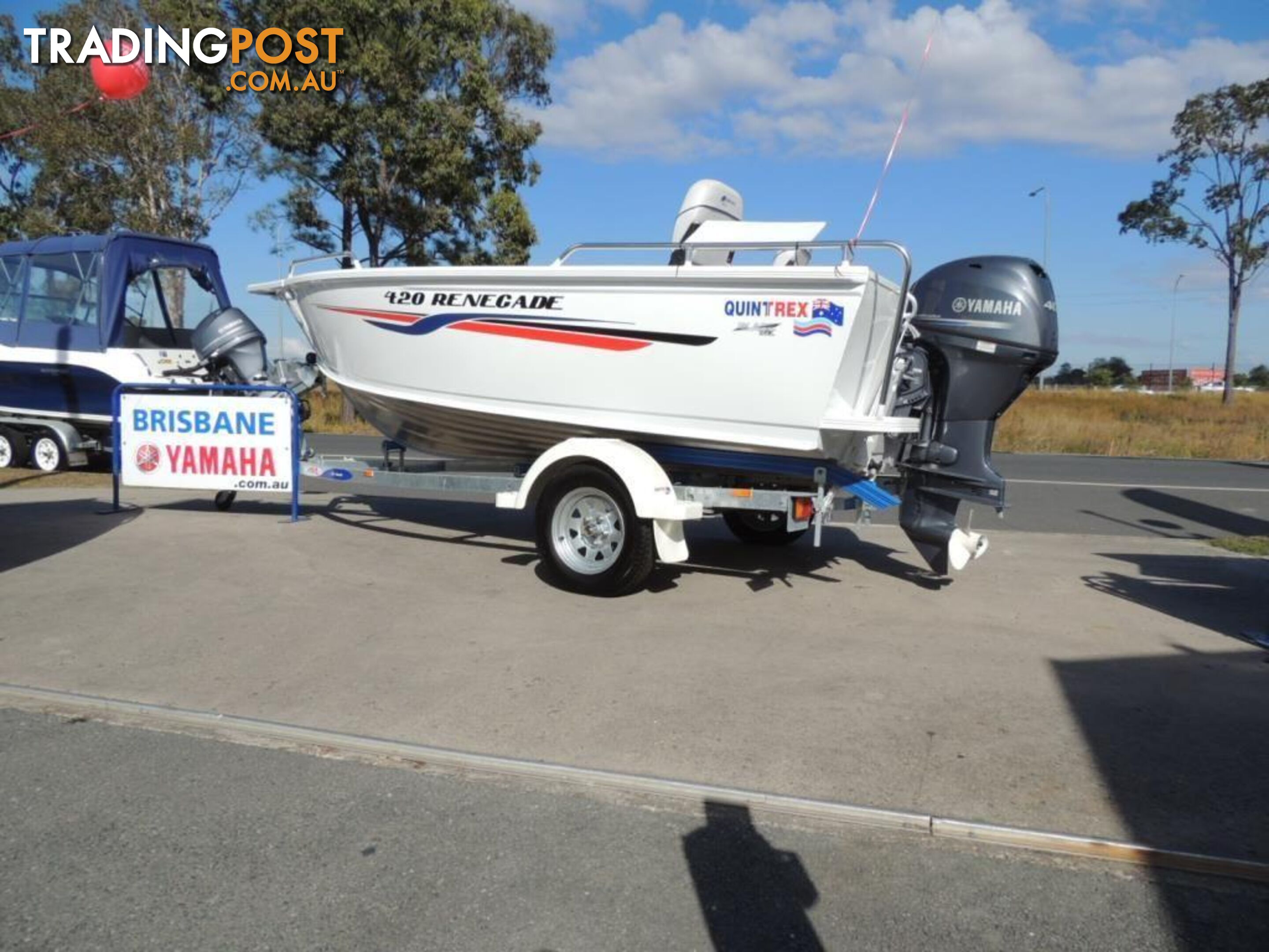 Quintrex 420 Renegade TS(Tiller Steer) + Yamaha F50hp 4-Stroke - Pack 3 for sale online prices