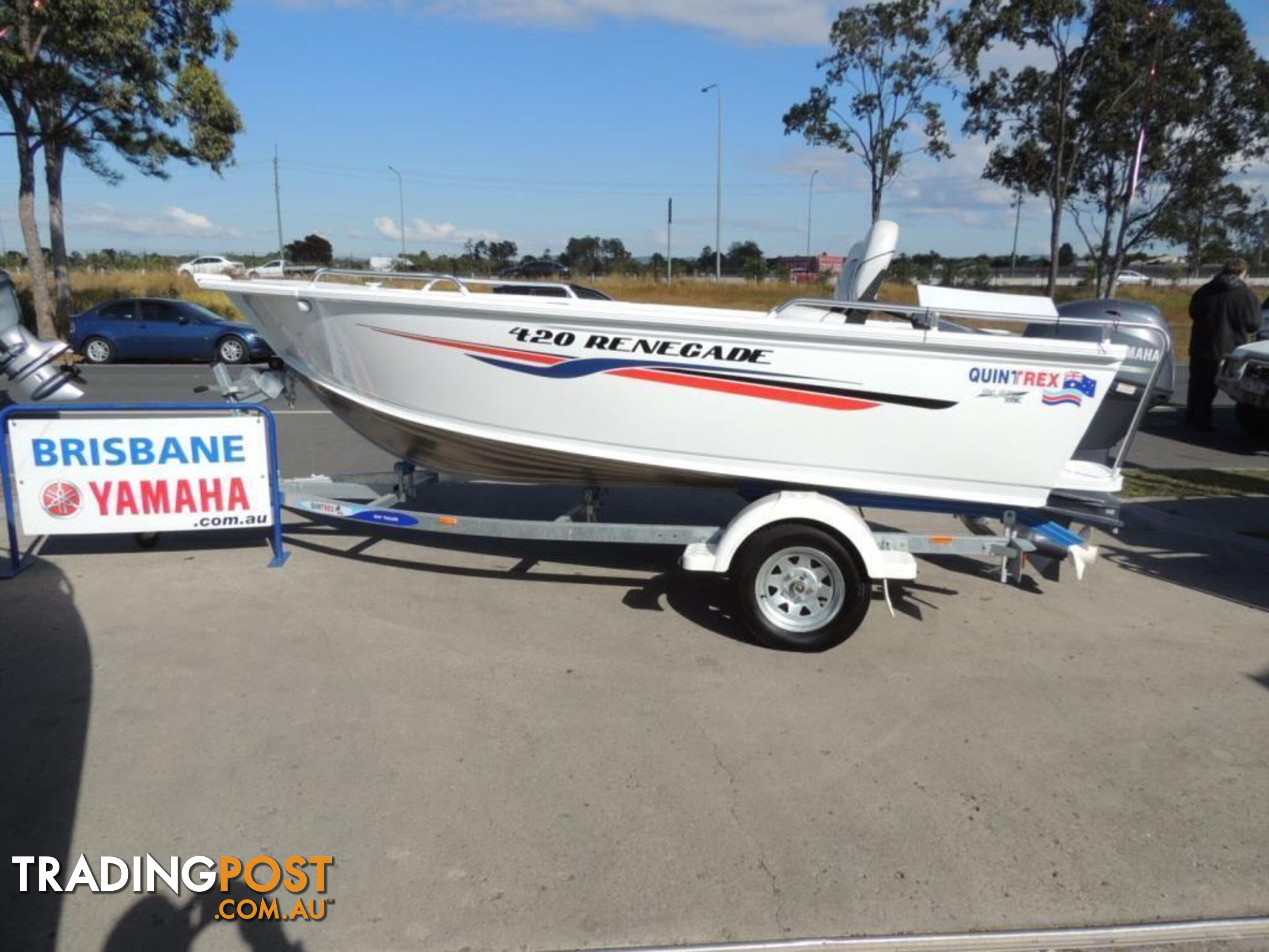 Quintrex 420 Renegade TS(Tiller Steer) + Yamaha F50hp 4-Stroke - Pack 3 for sale online prices