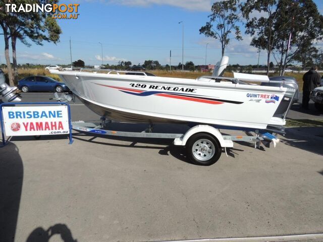 Quintrex 420 Renegade TS(Tiller Steer) + Yamaha F50hp 4-Stroke - Pack 3 for sale online prices