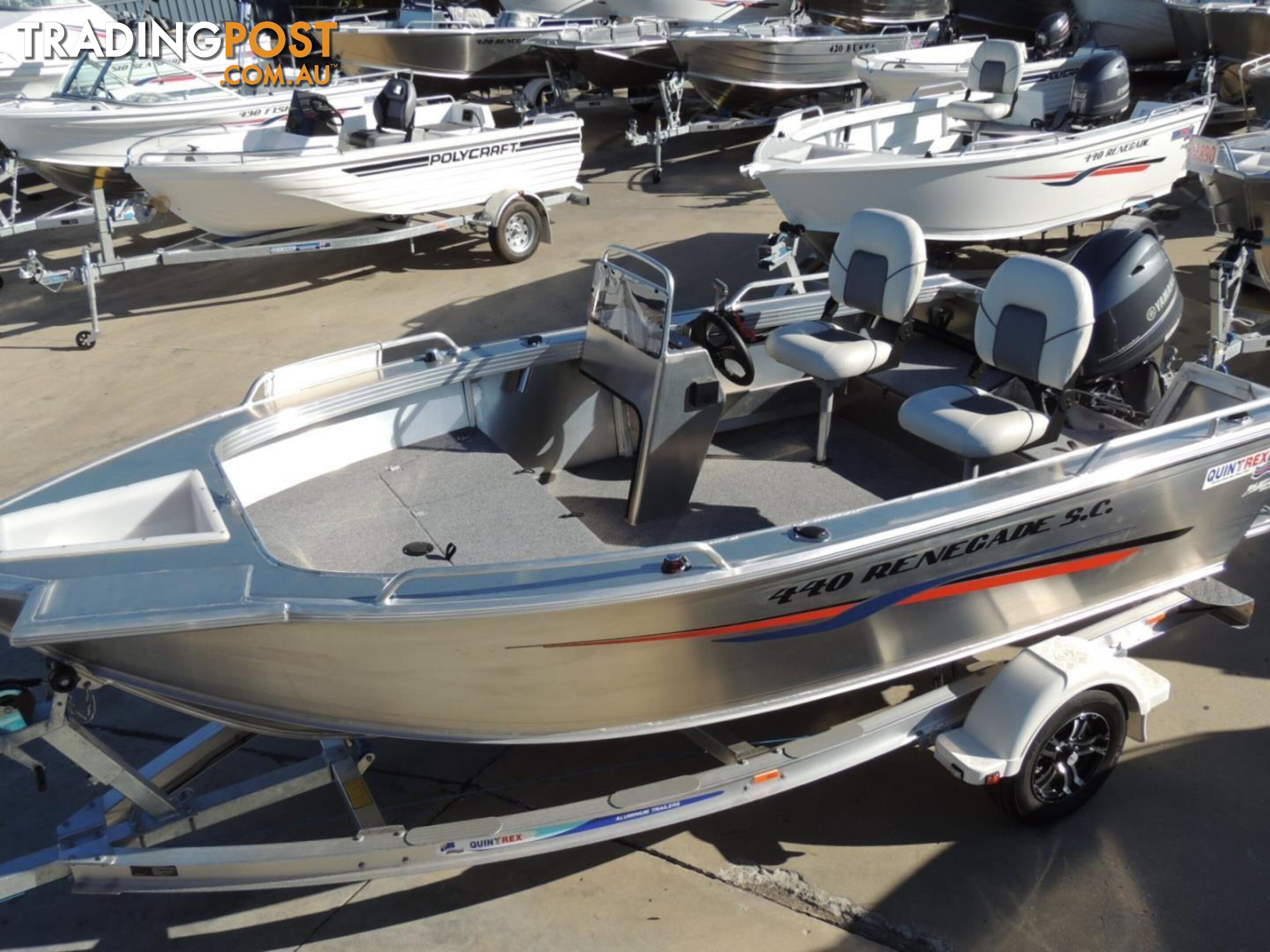 Quintrex 440 Renegade PRO SC(Side Console) + Yamaha F60hp 4-stroke - PRO Pack for sale online prices