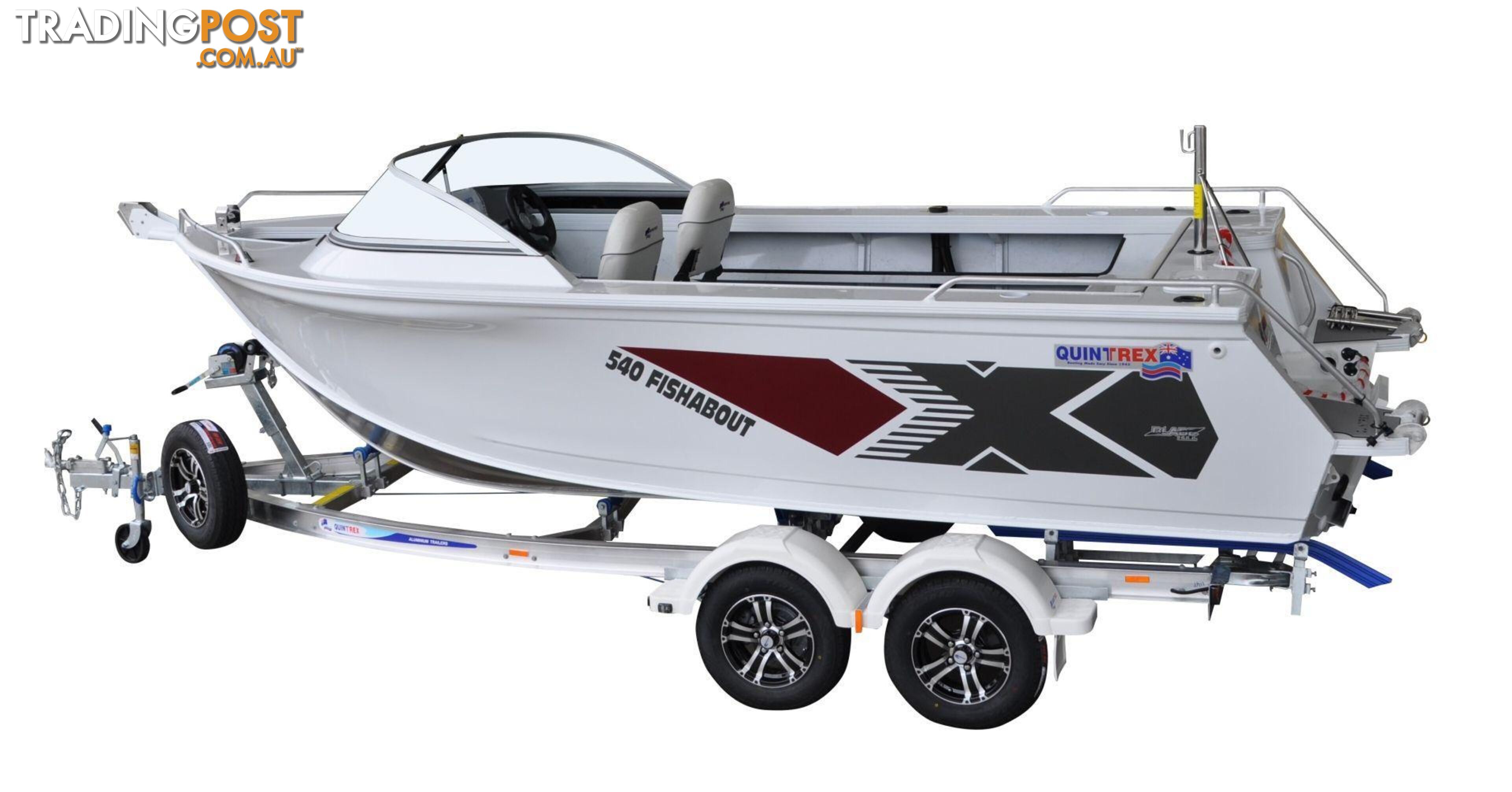 Quintrex 540 Fishabout + Yamaha F130HP 4-Stroke - Pack 3 for sale online prices