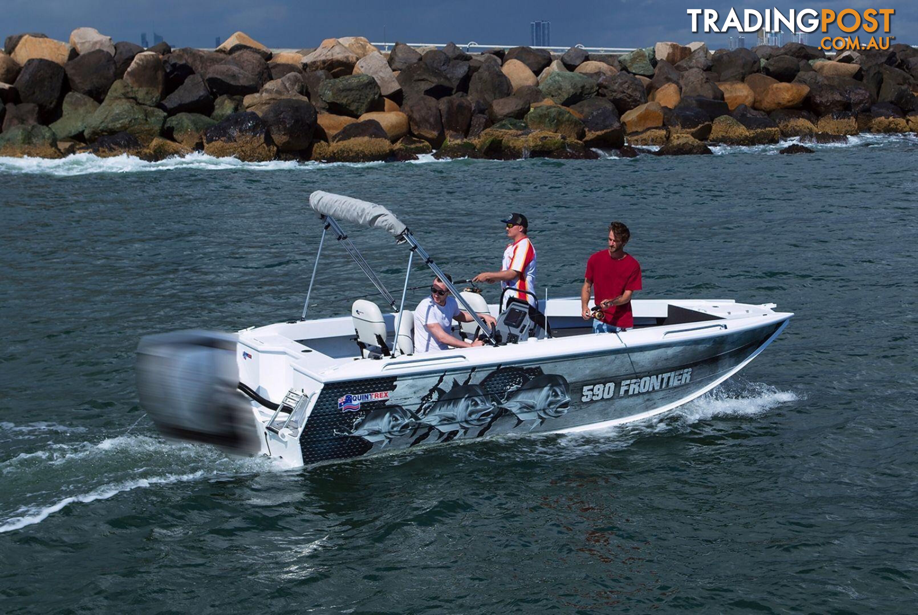 Quintrex 590 Frontier SC + Yamaha F130hp 4-Stroke - Pack 1 for sale online prices