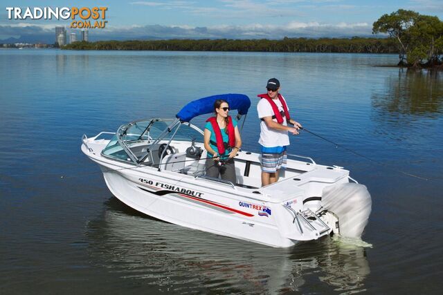 Quintrex 450 Fishabout + Yamaha F75hp 4-Stroke - Pack 4 for sale online prices