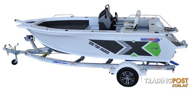 Quintrex 500 Top Ender is the entry level  our pack 2 powered by 90 Hp Yamaha