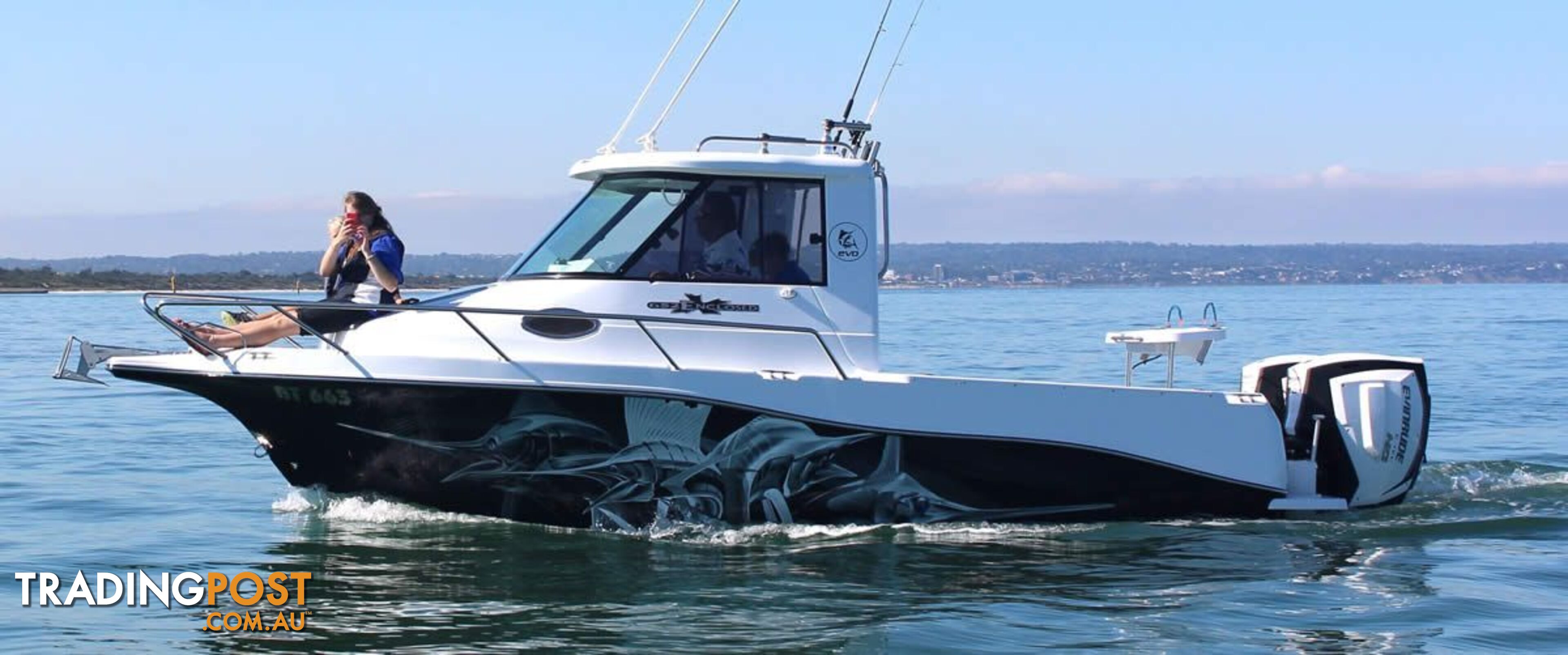 NEW 2024 EVOLUTION  ENCLOSED WITH TWIN F150 YAMAHA FOURSTROKES FOR SALE