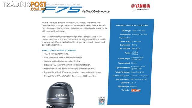 Polycraft 480 Brumby Side Console + Yamaha F75hp 4-Stroke - PACK 3 FOR SALE - photo 4 of 15