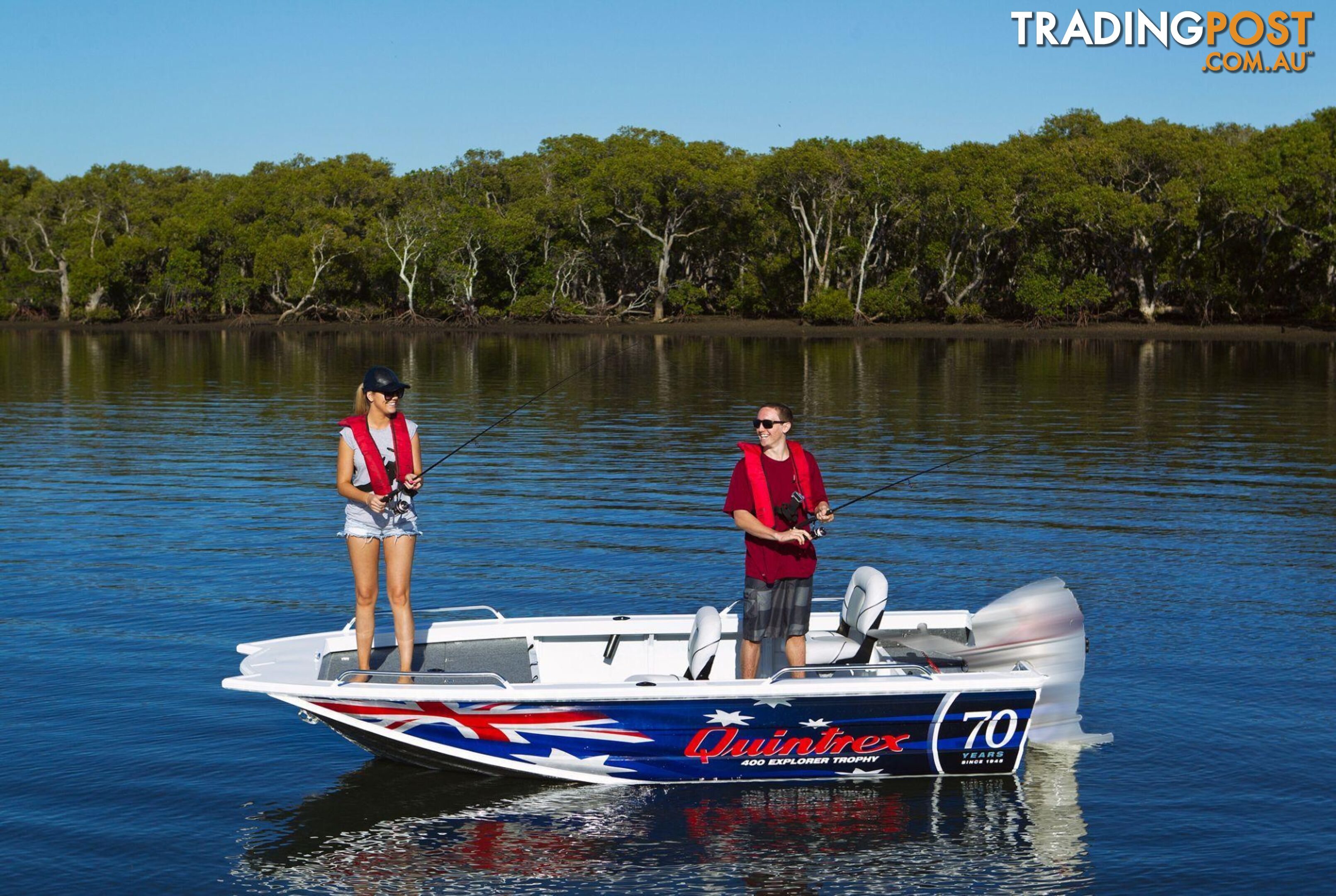 Quintrex F400 Explorer Trophy + Yamaha F40LA 4-Stroke - Pack 1 for sale online prices