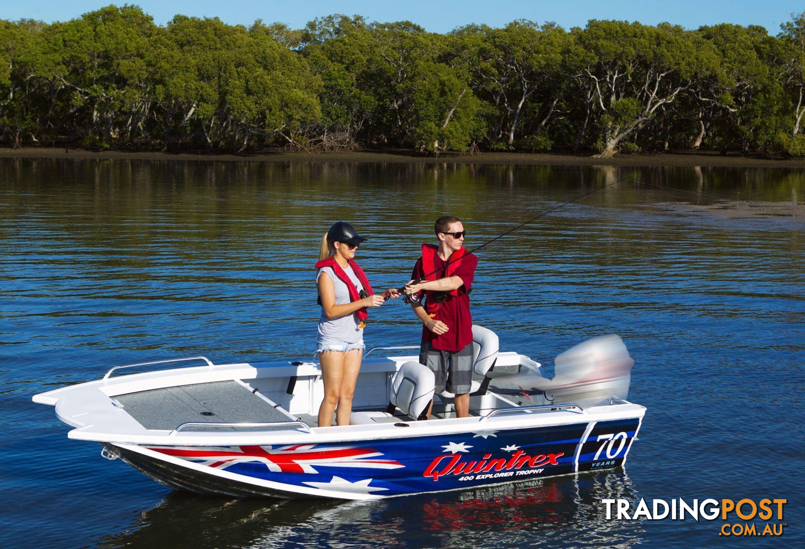 Quintrex F400 Explorer Trophy + Yamaha F40LA 4-Stroke - Pack 1 for sale online prices