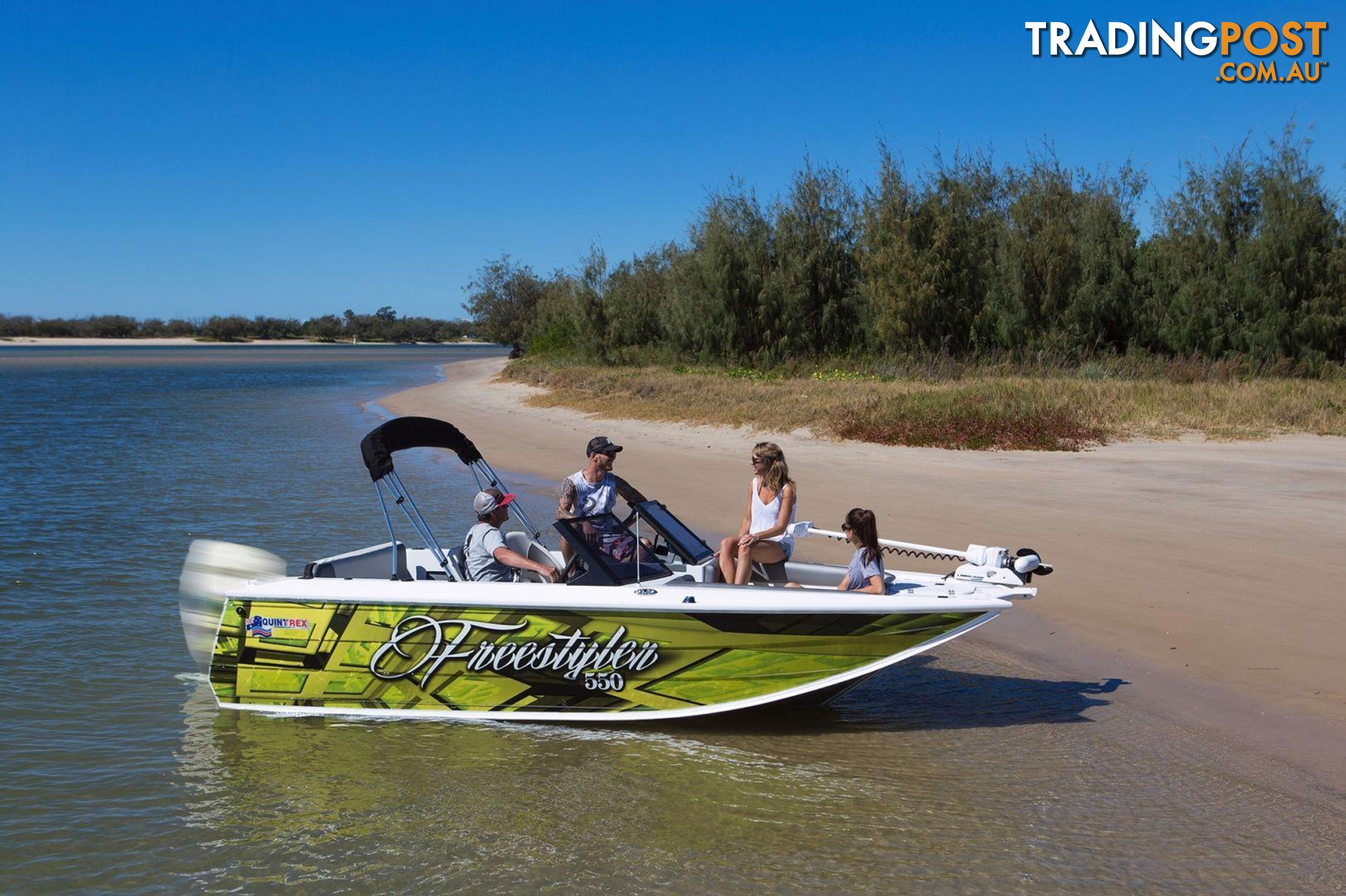 Quintrex 550 Freestyler + Yamaha F130hp 4-Stroke - Wake Tower Pack  for sale online prices