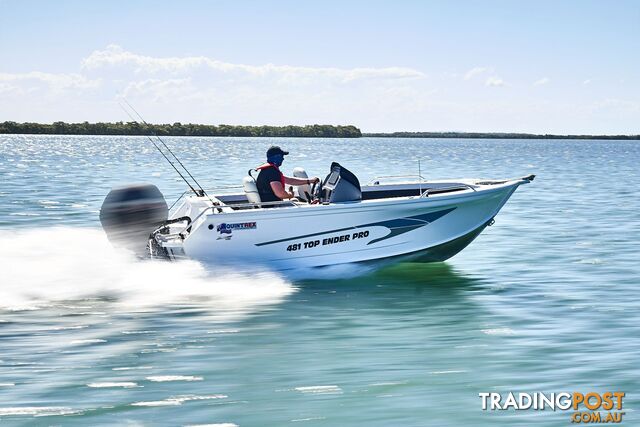 Quintrex 500 Top Ender is the entry level  our pack 1 powered by 90 Hp Yamaha