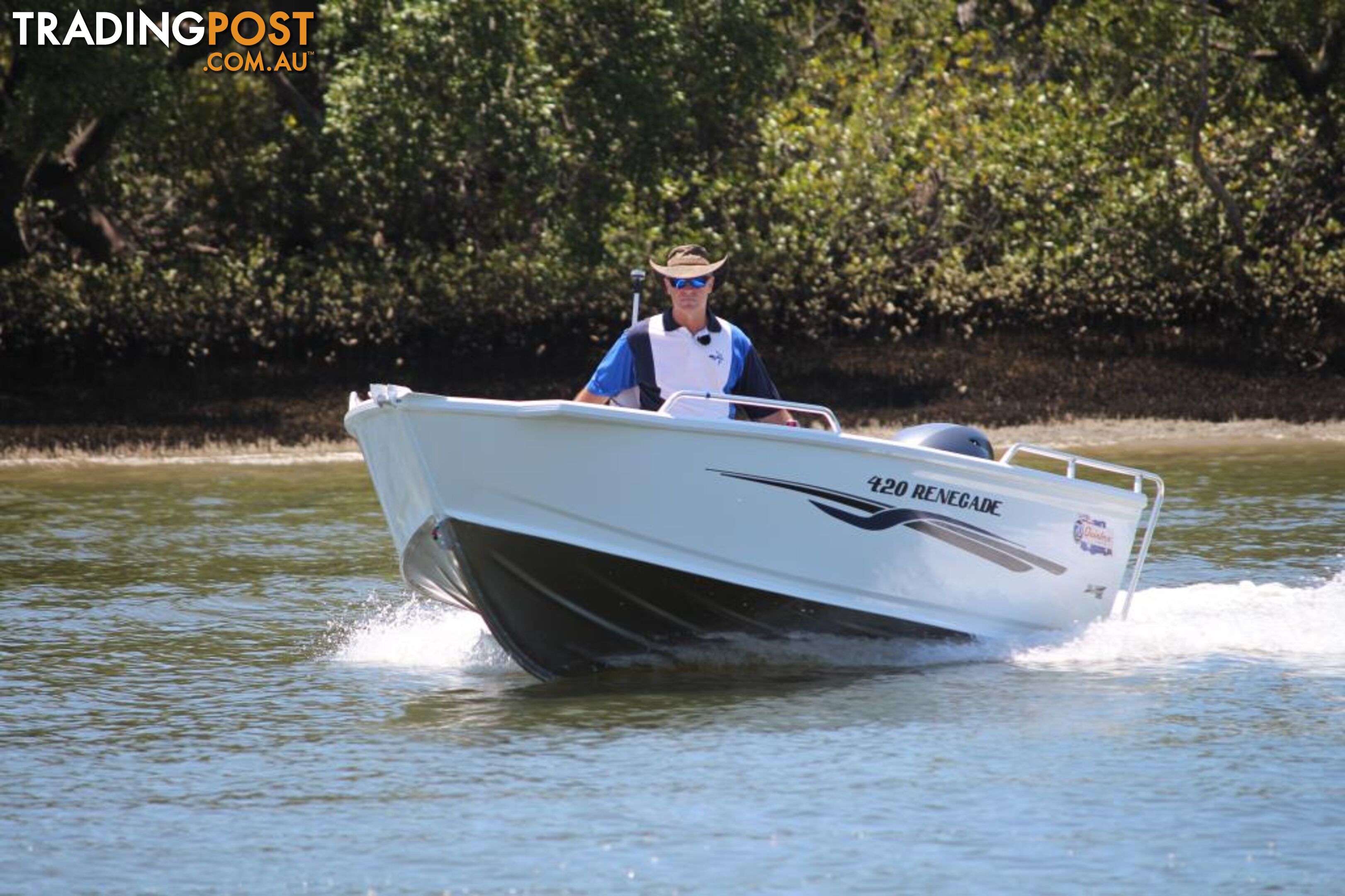 Quintrex 420 Renegade TS(Tiller Steer) + Yamaha F50hp 4-Stroke - Pack 2 for sale online prices