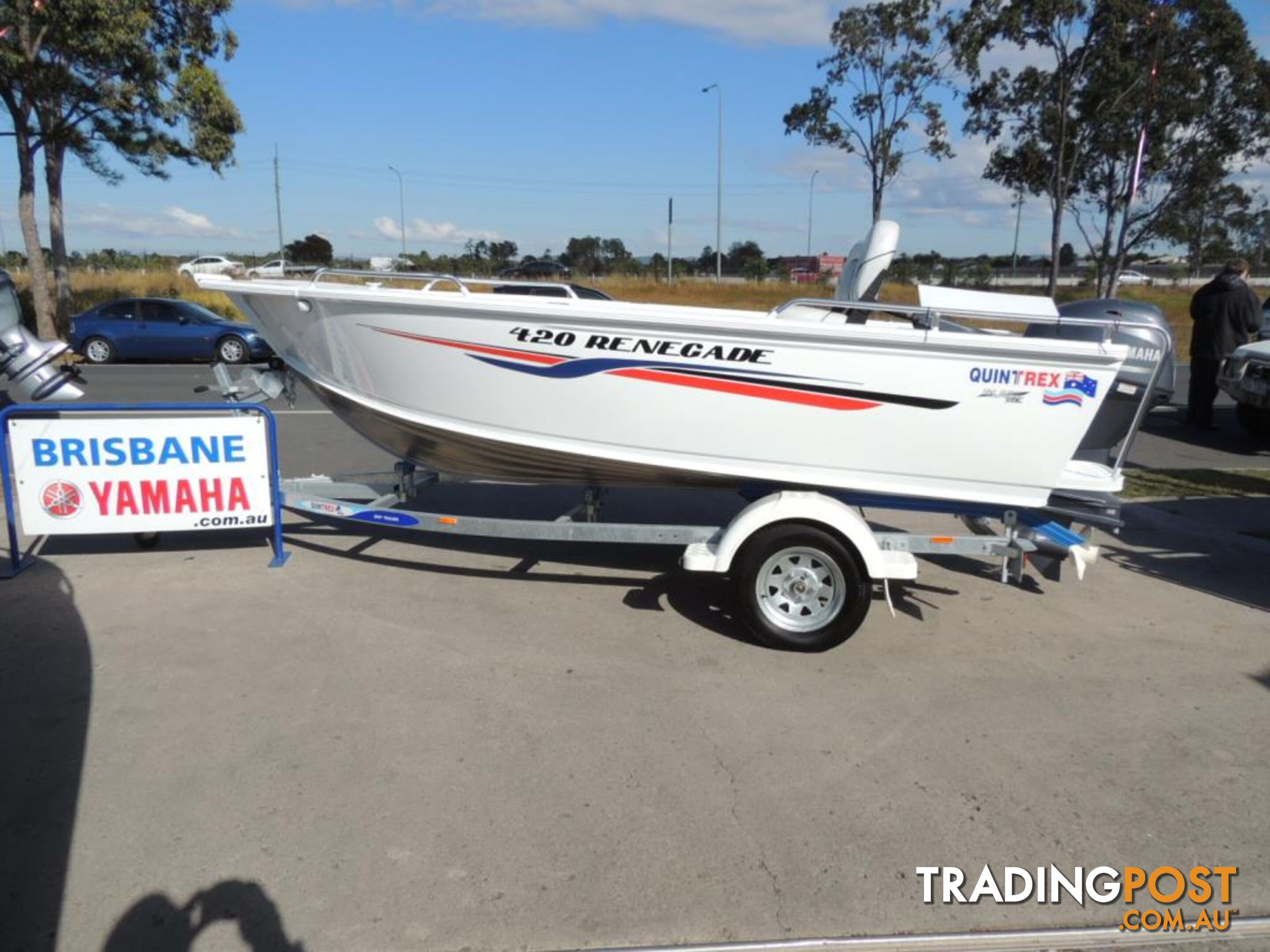 Quintrex 420 Renegade TS(Tiller Steer) + Yamaha F50hp 4-Stroke - Pack 2 for sale online prices