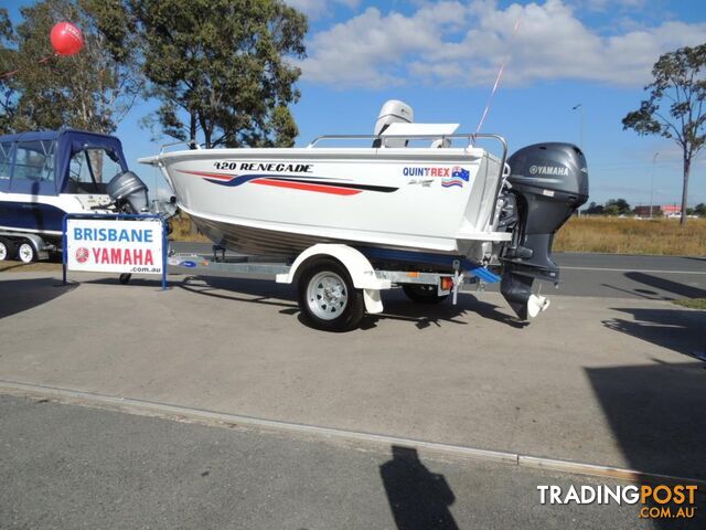 Quintrex 420 Renegade TS(Tiller Steer) + Yamaha F50hp 4-Stroke - Pack 2 for sale online prices